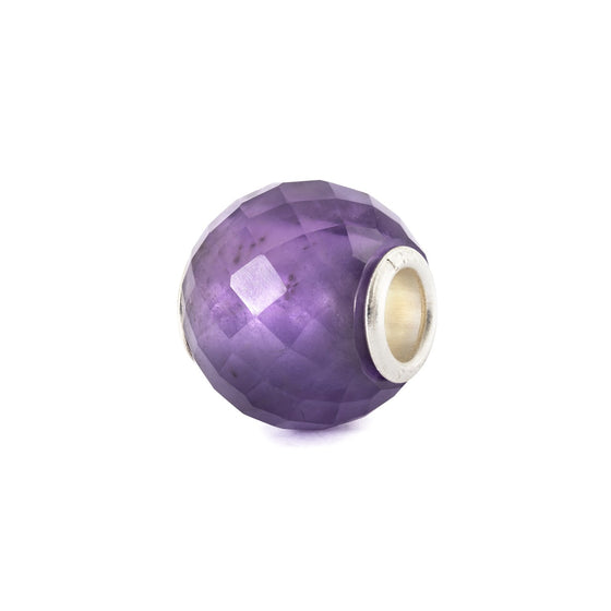 Ametista rotondo sfaccettato / Pietra preziosa e argento sterling