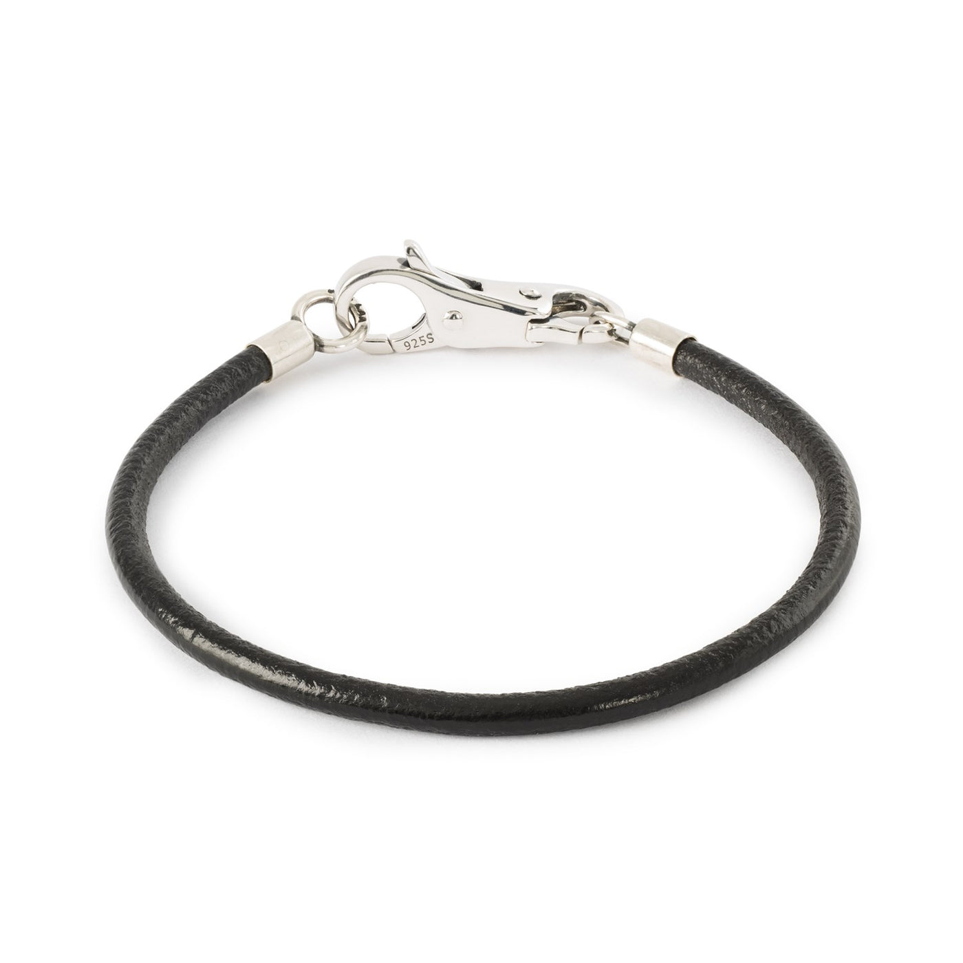 Armband aus Lederband Schwarz mit Verschuss