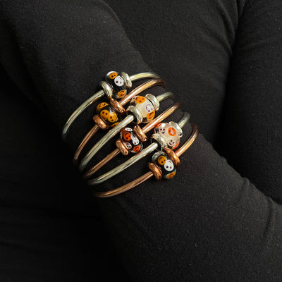 Halloween Bangle Set Silber mit Freunde Bead - Limited Edition