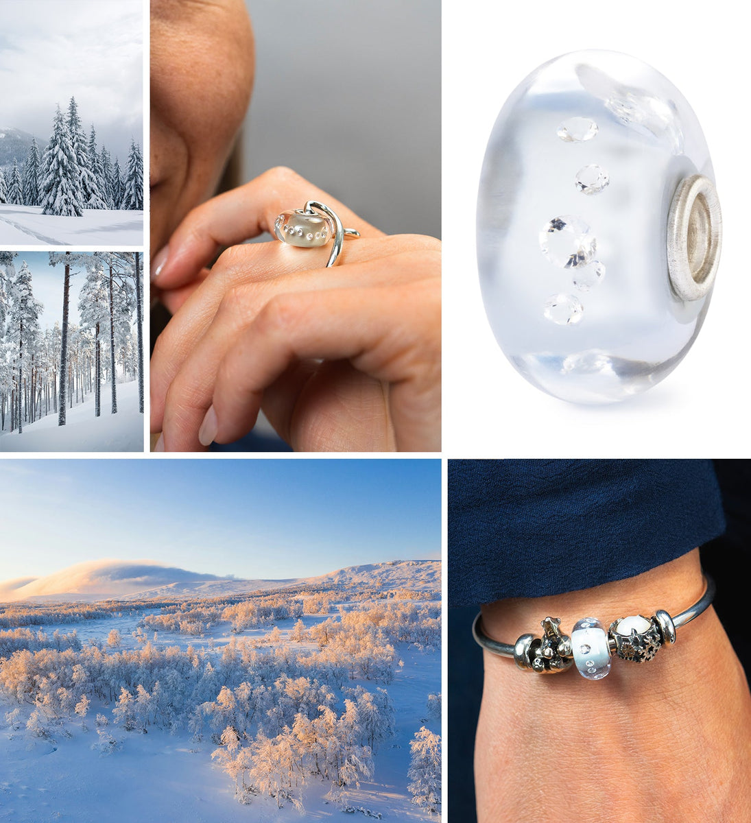 Moodboard with Nordic images and the beads for inspiration