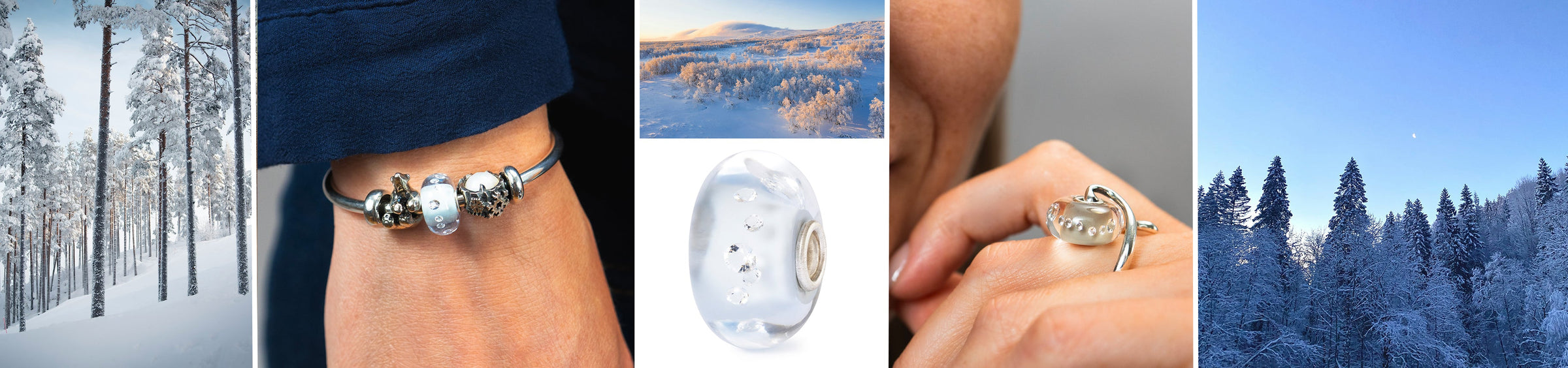 Moodboard with Nordic images and the beads for inspiration