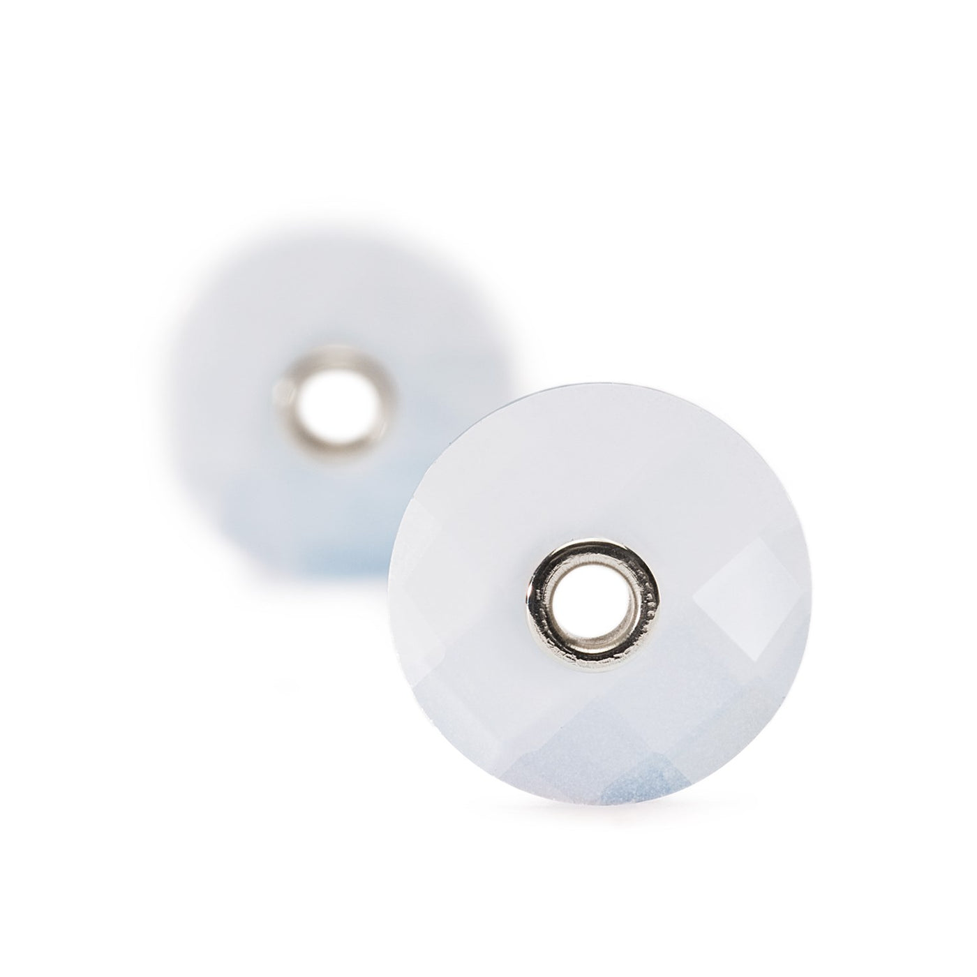 Orecchini a uncino in argento con pendente Pompei e pendente in Calcedonio