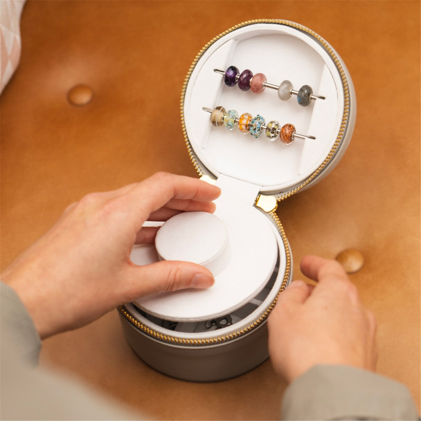 Scatola porta gioielli, sabbia