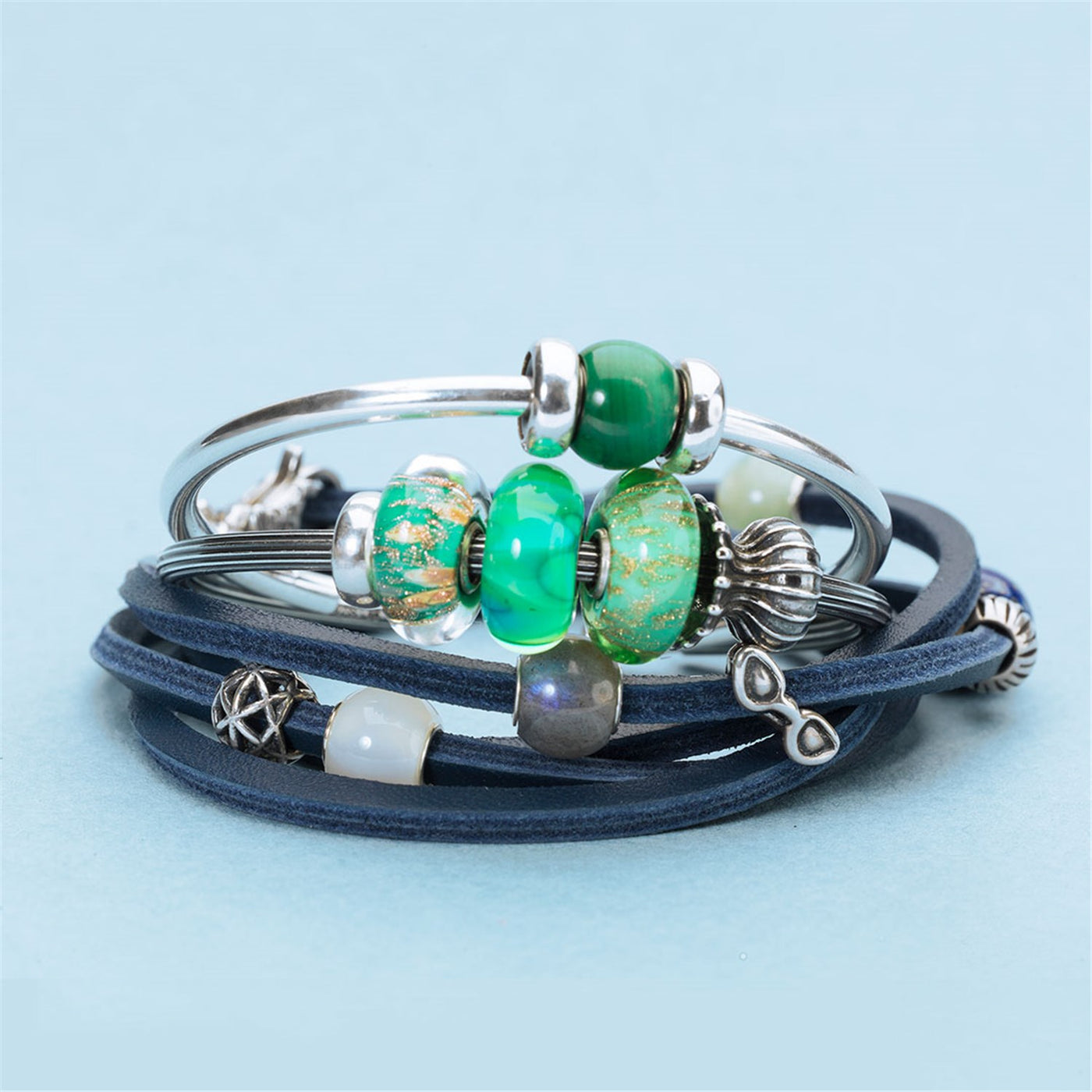 Bracciale Cuoio Blu