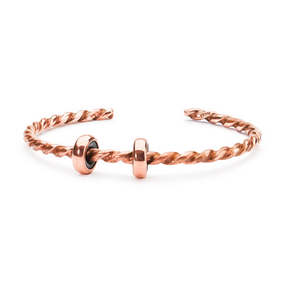 Twisted Copper Bangle with 2 x Copper Spacers