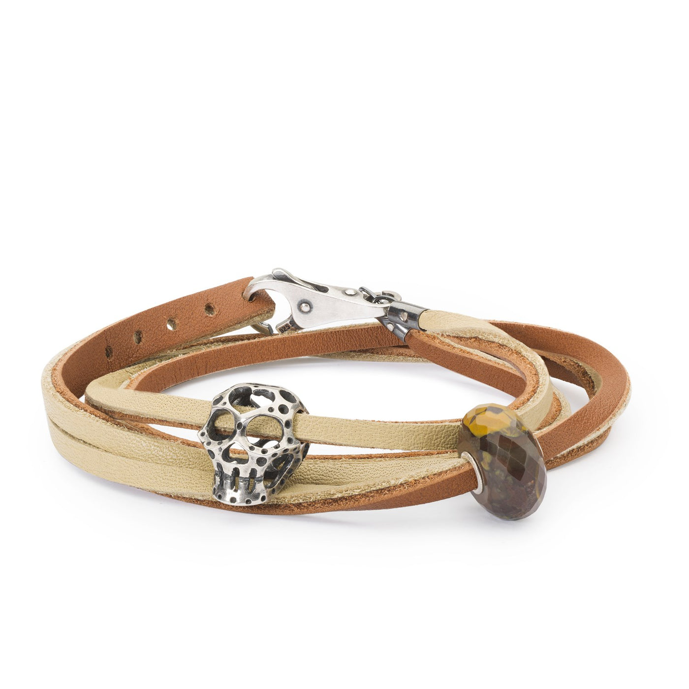 Bracciale Cuoio Marrone/Beige