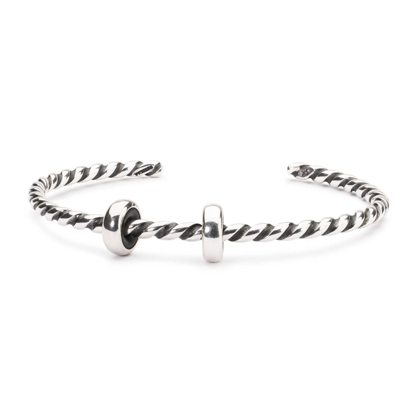 Bangle a Spirale in Argento con 2 Stop